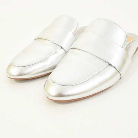 Dolce Vita Metallic Silver Vegan Leather Loafers - Picture 4 of 8